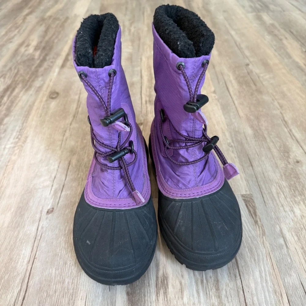 Helly Hansen Kids Purple Black Waterproof Insulated Snow Boots Size 2Y EU 32